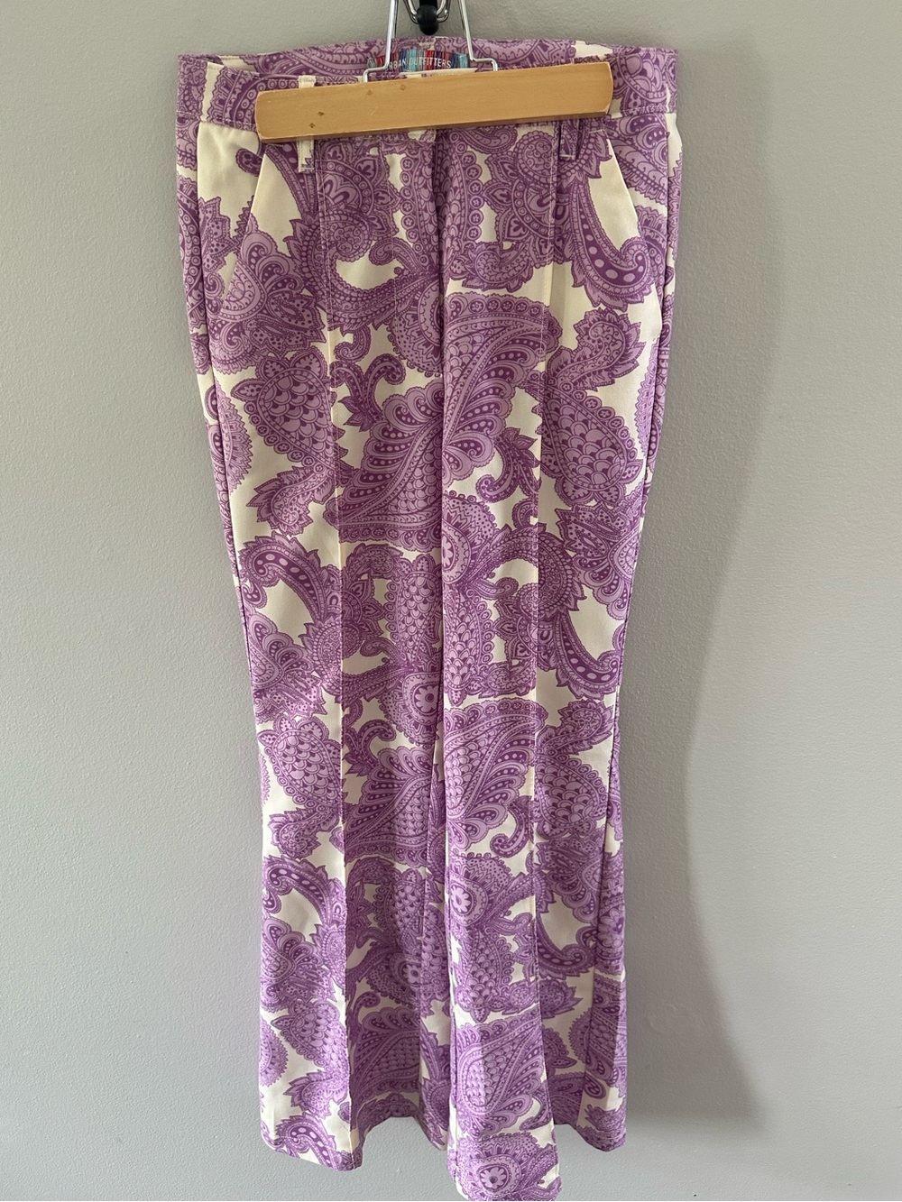 Urban Outfitters Purple Paisley Flare Pants Size 2 Y2K Boho